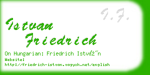 istvan friedrich business card
